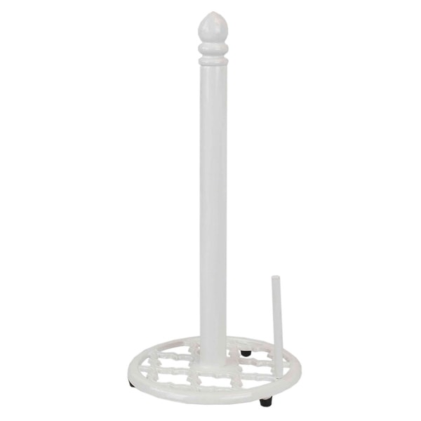 Home Basics Moroccan Lattice Collection Paper Towel Holder, White, 13.5x6.5x1 Inches. Opens flyout.