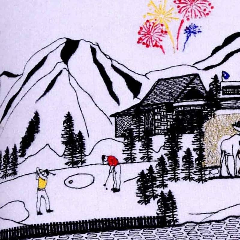 HomeRoots 35" White Jackson Daylight Skyline Lumbar Decorative Pillow