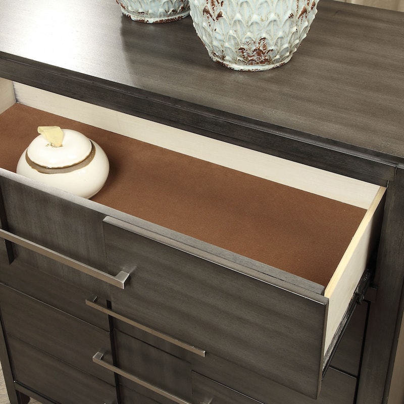 Tass Transitional Solid Wood 5-Drawer Chest by Furniture of America