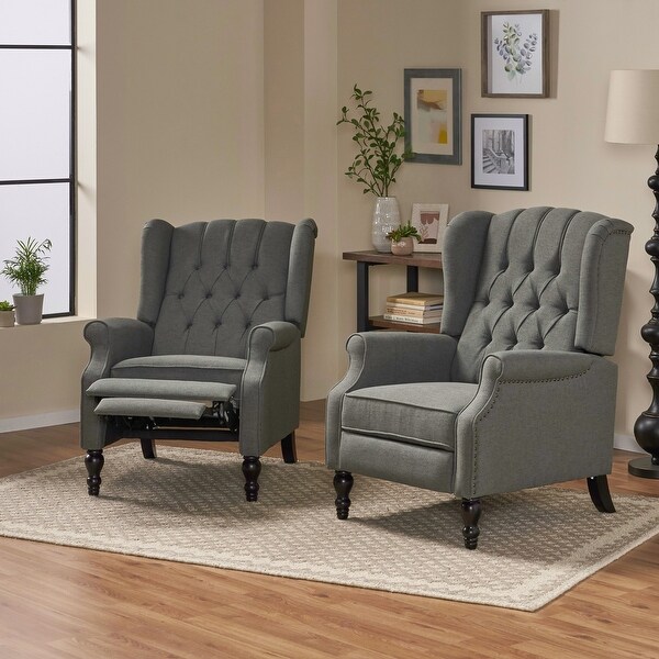 Walter contemporary tufted fabric store recliner