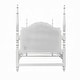 preview thumbnail 4 of 3, Auri Full Size 4 Poster Princess Bed, Classic Arch Headboard, White