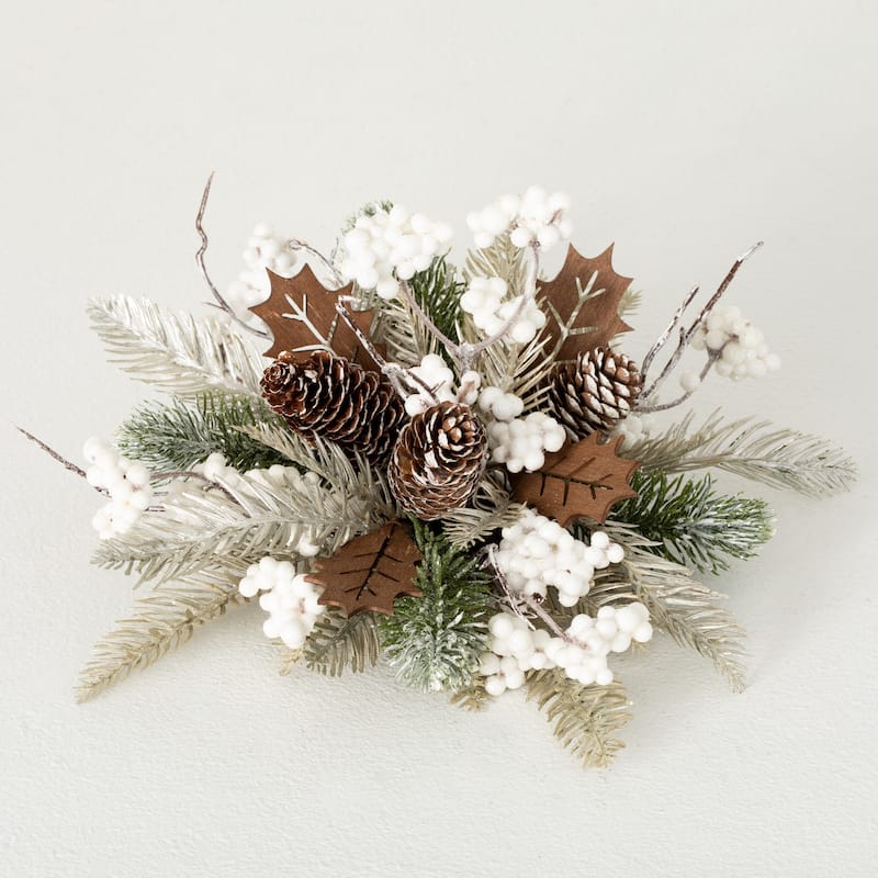 11"H Sullivans Berry And Leaf Orb, Multicolored - 11"L x 5"W x 11"H - 11"L x 5"W x 11"H