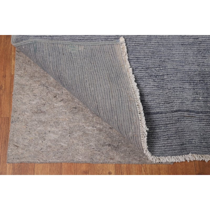 Blue Gabbeh Modern Area Rug Handmade Wool Carpet - 7'11"x 9'10"