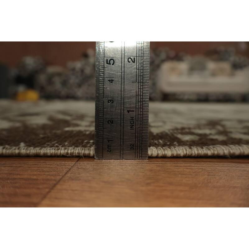 Hand Knotted Oriental 100% Wool Carpet Transitional Floral Beige & Ivories Anatolian Area Rug - 9' 2'' X 5' 9''