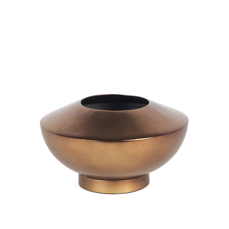 5" Antiqued Bronze Metal Table Vase - 8.25