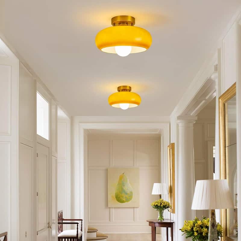 11.02 inch bedroom light brown ceiling light glass kitchen light