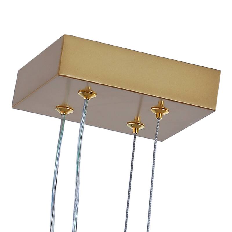 Modern 2-Light Geometric Linear Rectangle LED Pendant