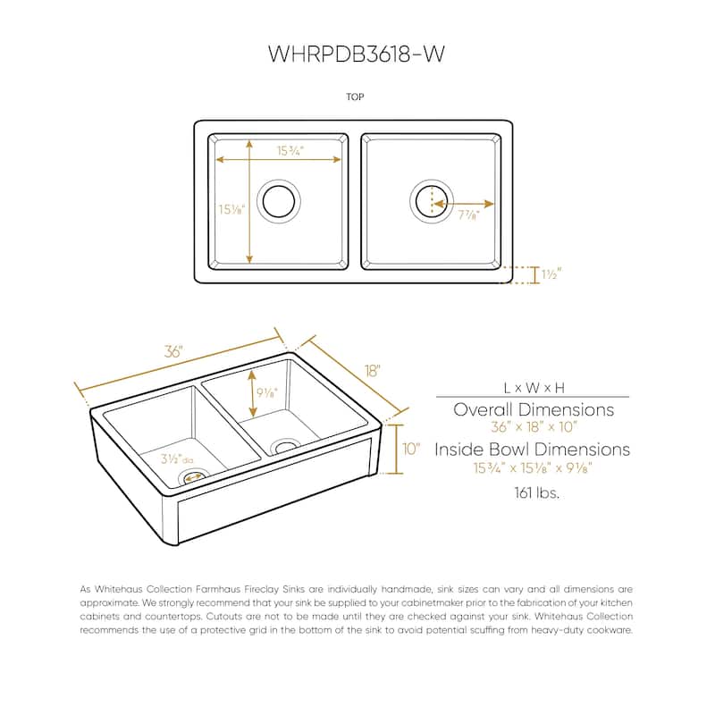 Reversible Fireclay Kitchen Sinks With Grid Three Edge Frame, Plain Front Apron