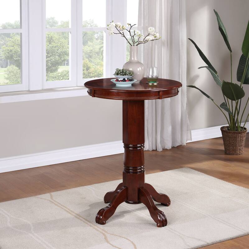 Florence 30-inch Round Wood Pub Table