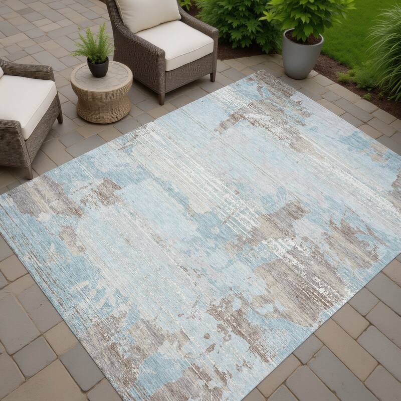 Machine Washable Indoor/ Outdoor Chic Veta Chantille Rug
