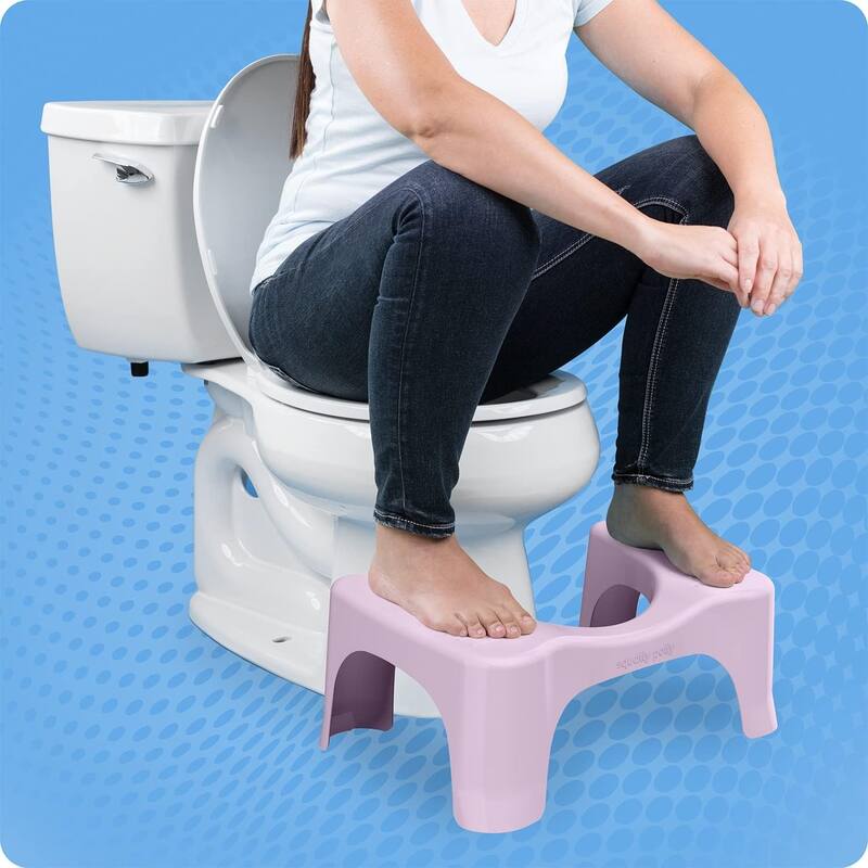 Squatty Potty The Original Bathroom Toilet Stool, 7 Inch Curve Lightweight with Sleek and Modern Design, Pink