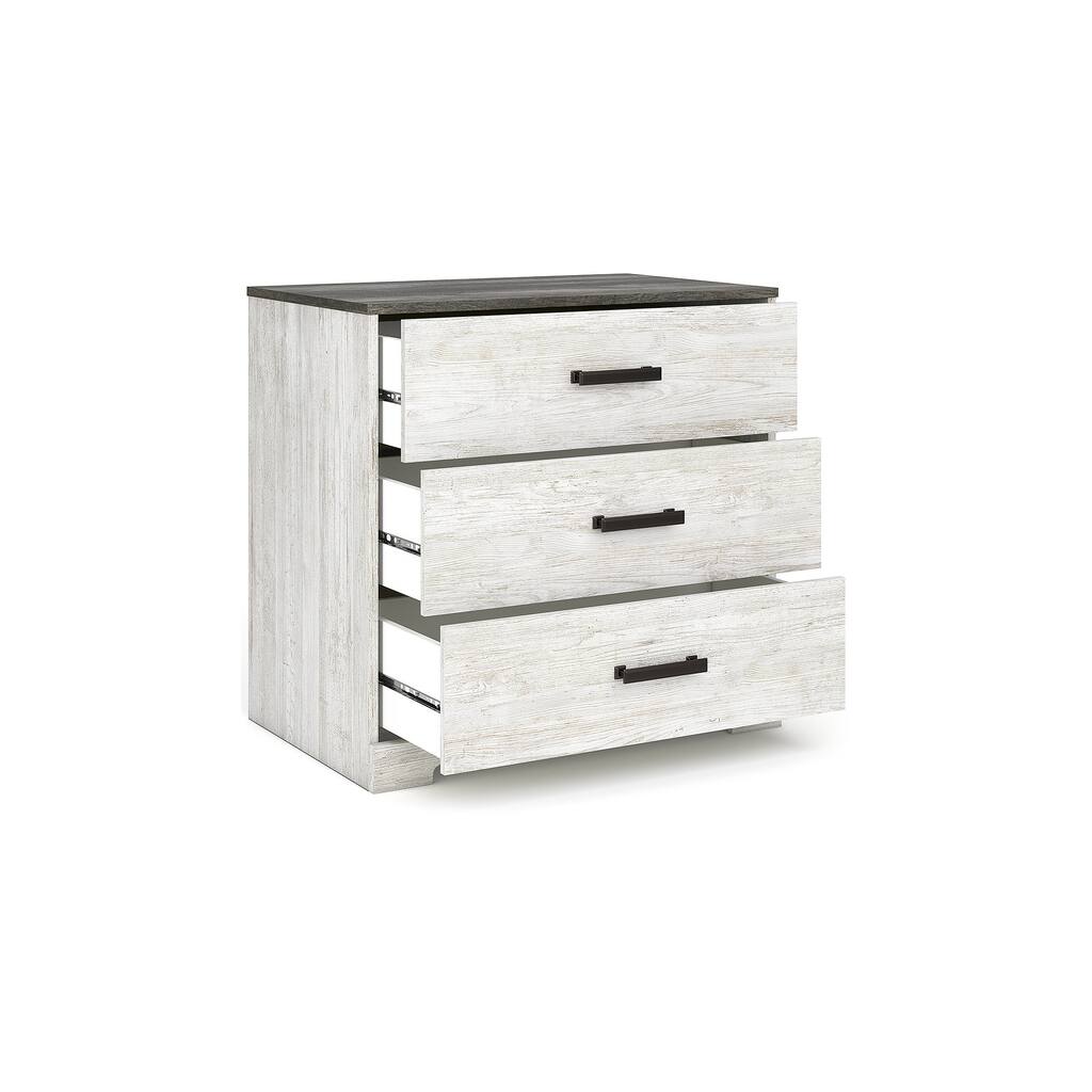 Ashley Furniture Shawburn White/Dark Charcoal Gray 3 Drawer Chest