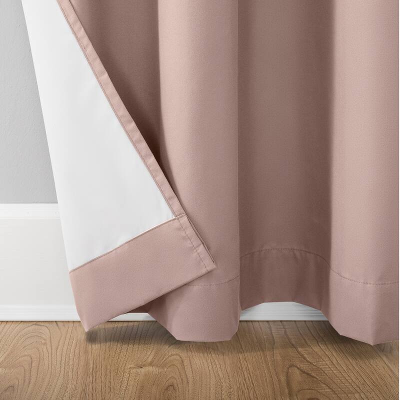 Sun Zero Cyrus Thermal Total Blackout Back Tab Curtain Panel, Single Panel