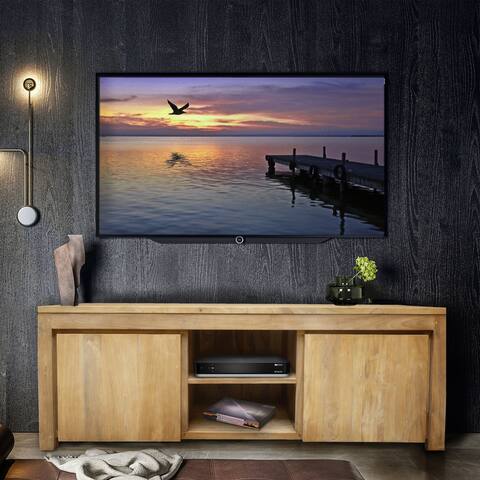 Chic Teak Recycled Teak Wood Solo Media Center, 2 Door