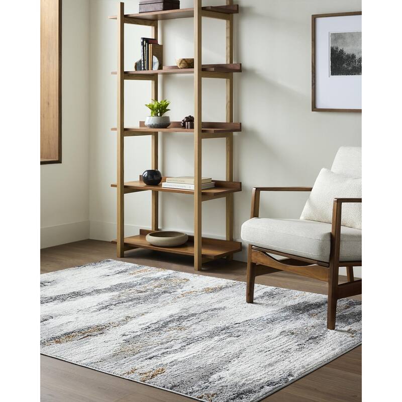 Livabliss Mood Rustic Area Rug - Charcoal - 5'3" x 7'