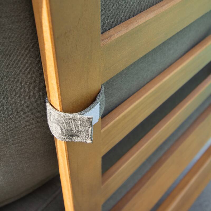 Cambridge Casual Lowell Teak Patio Loveseat with Cushion