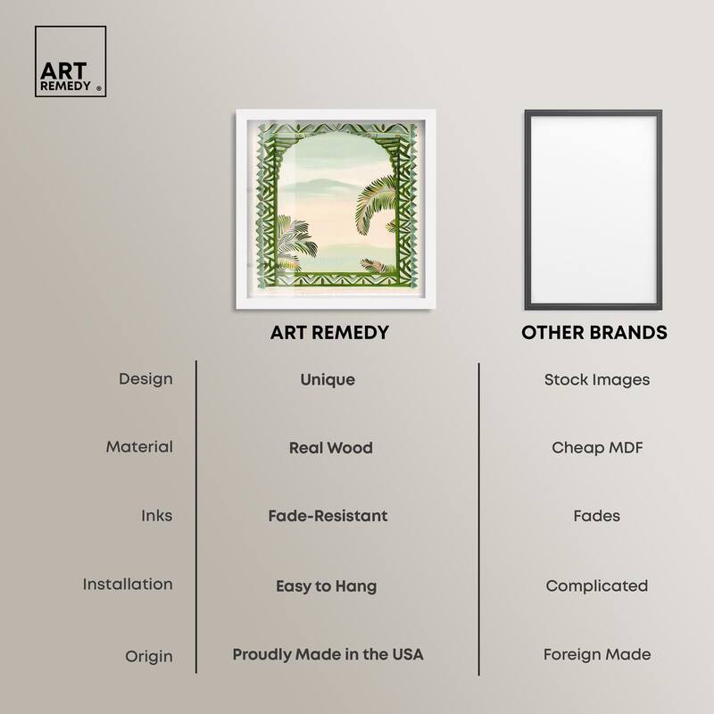 Palm View Vista Shadowbox by Art Remedy