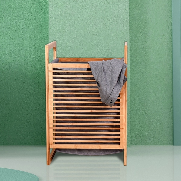 Towel rack best sale with laundry basket