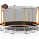 preview thumbnail 3 of 35, 15FT Trampoline with Basketball Hoop Inflator and Ladder(Inner Safety Enclosure)