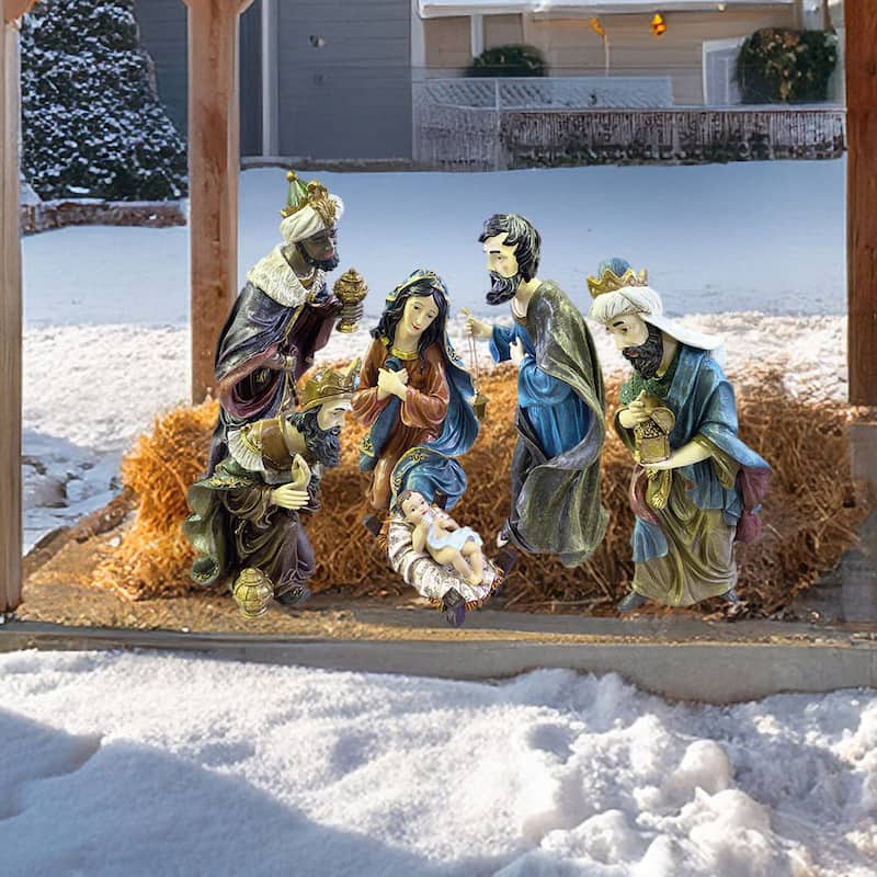 24" 7pc Outdoor Nativity Set
