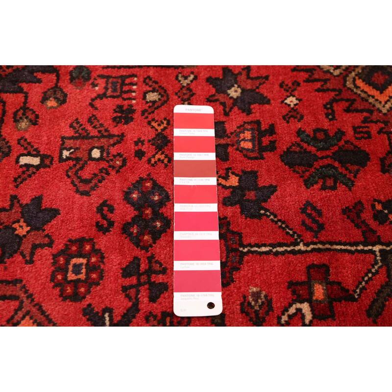 ECARPETGALLERY Hand-knotted Andelz Red Wool Rug - 3'3 x 6'0