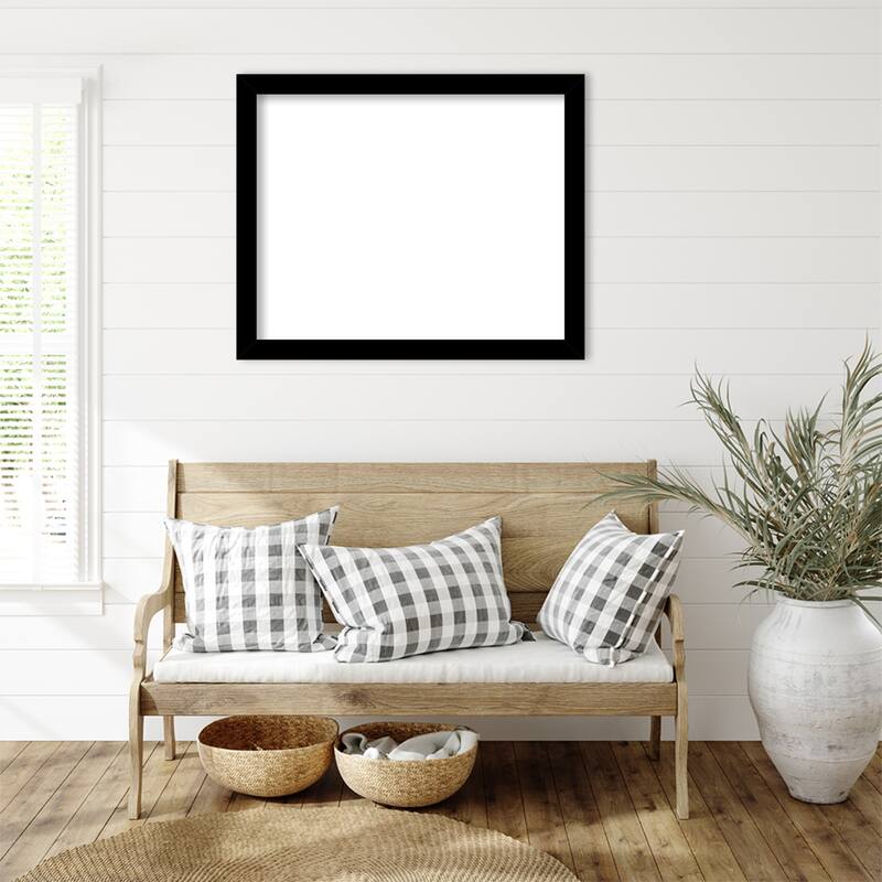 Amanti Art Basic Black Narrow Framed Dry Erase Magnetic Board
