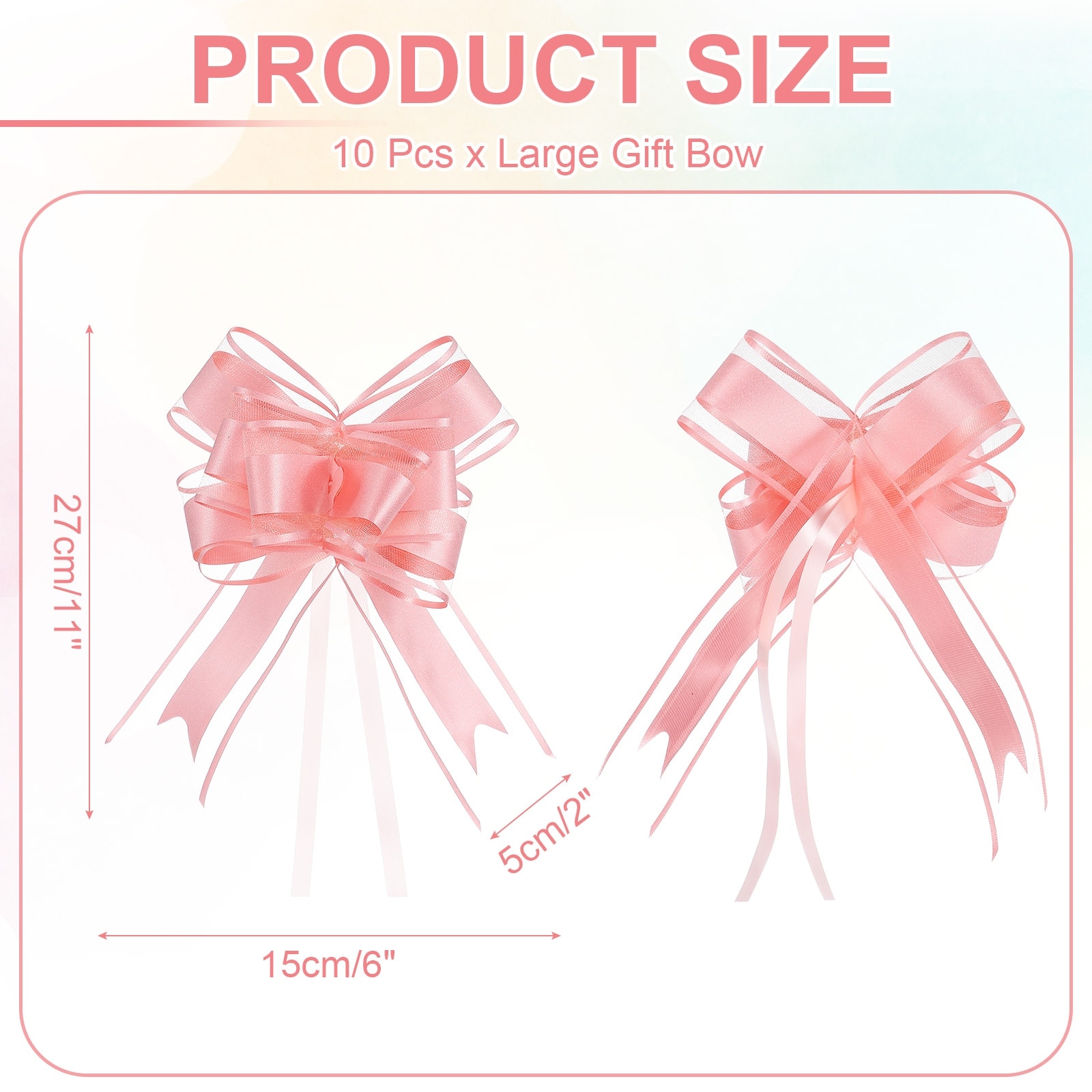Large Gift Bow Pull Bows for Gift Wrapping Decor - 28x8 Inch