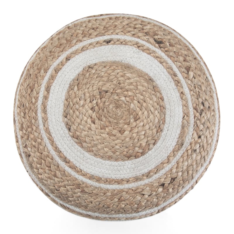 WYNDENHALL Winslet Round Braided Pouf