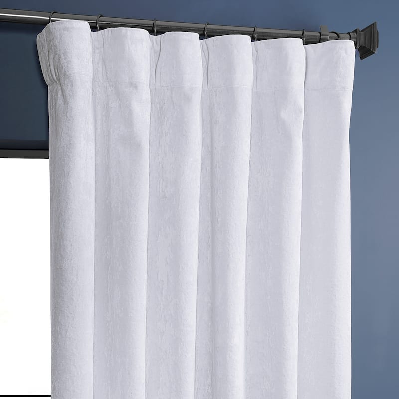 Exclusive Fabrics Lush Crush Velvet Curtains - Room Darkening Curtain for Bedroom & Living Room (1 Panel)
