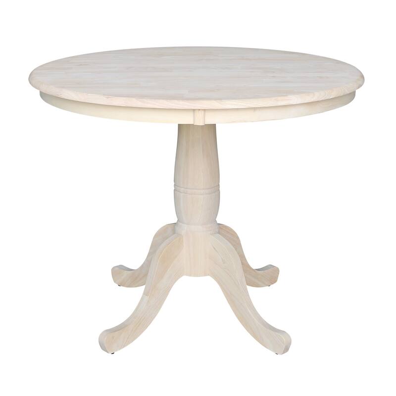 International Concepts Unfinished 30-inch High Round Pedestal Table - Unfinished