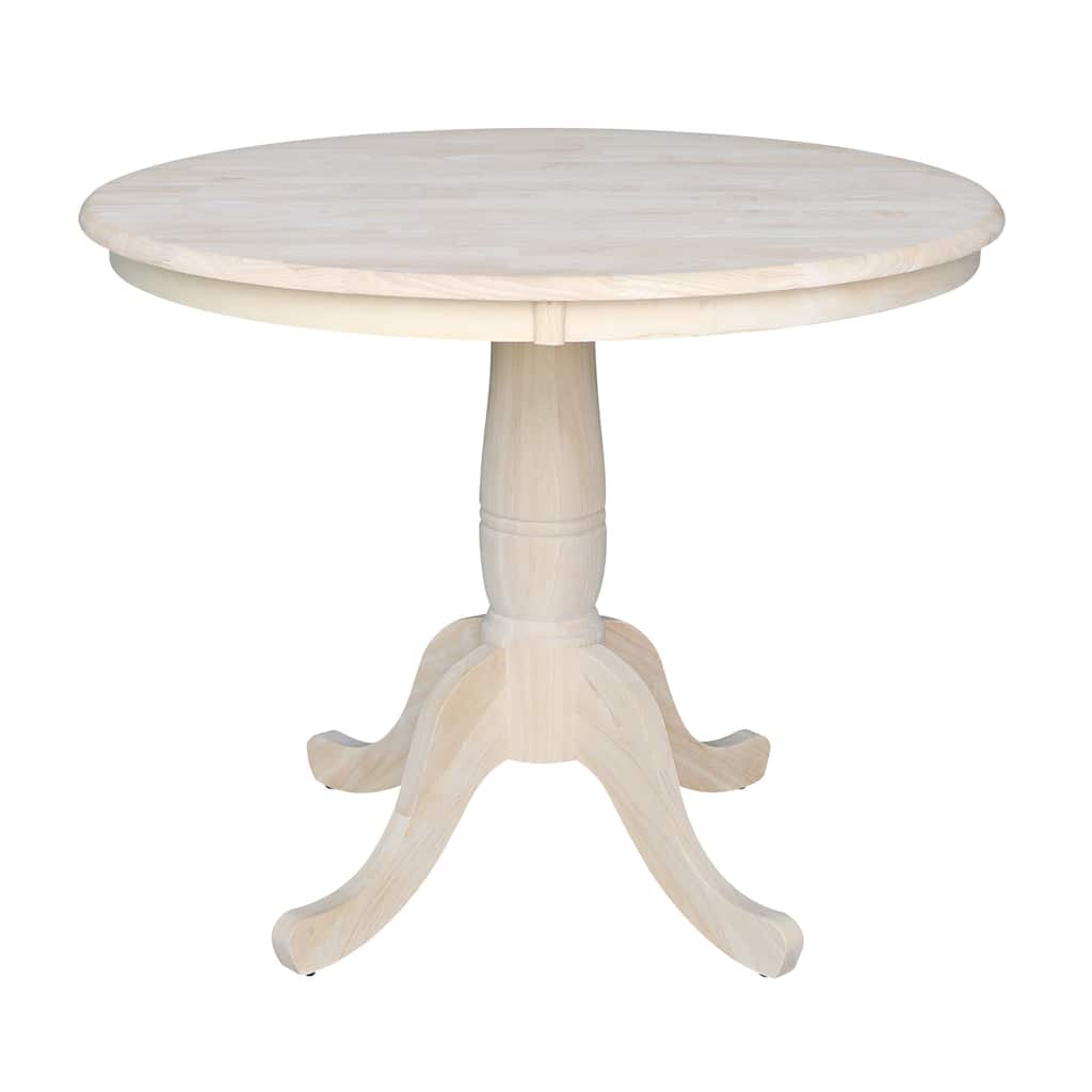 International Concepts Unfinished 30-inch High Round Pedestal Table