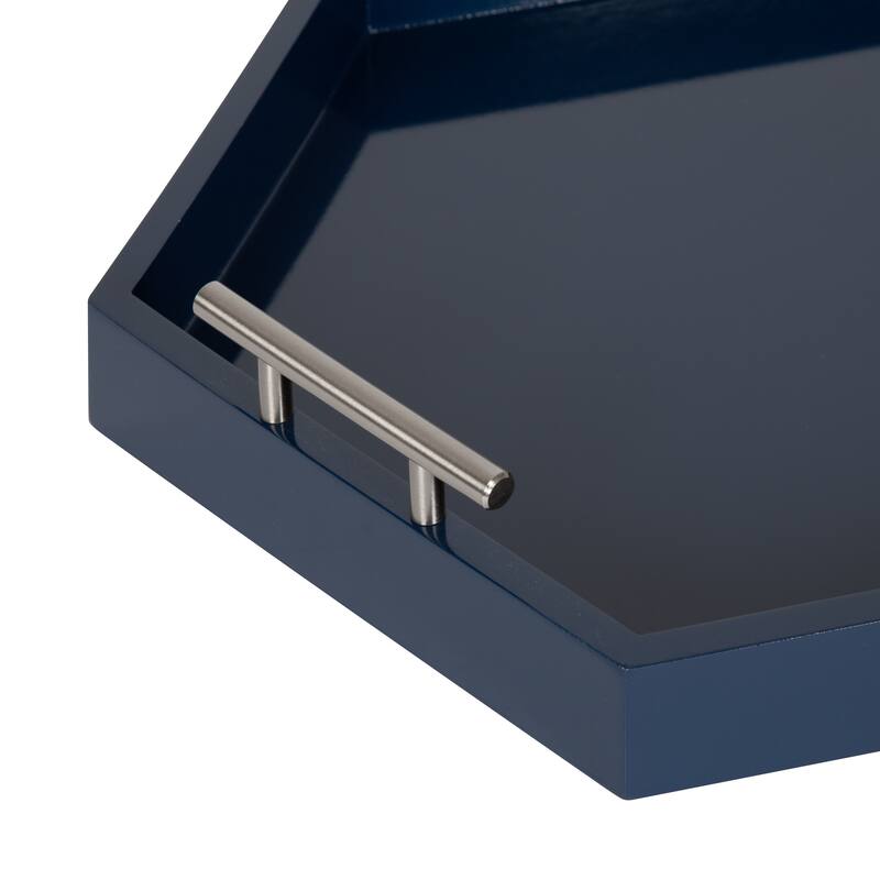 Kate and Laurel Lipton Hexagon Decorative Tray - 18x18