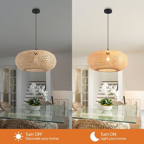 Handmade Bamboo Pendant Light Woven Ceiling Light | – UK
