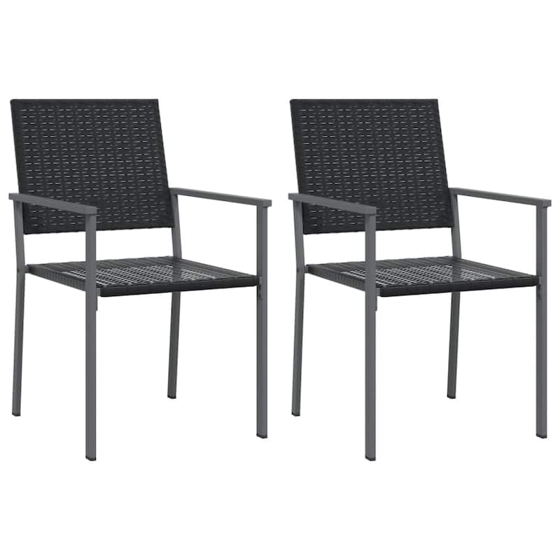 vidaXL 3/5/7/9 Piece Patio Dining Set with Cushions Poly Rattan and Steel