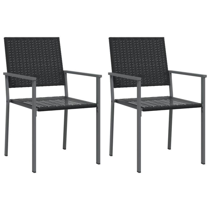 vidaXL Patio Dining Set Outdoor Dining Table and Chair Poly Rattan and Steel