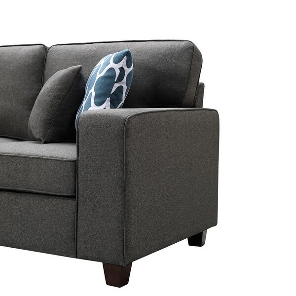 Casanova Dark Grey Linen 7 piece Modular Sectional Sofa and