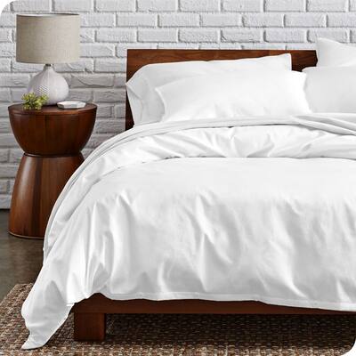 Bare Home Organic Cotton Percale Duvet Cover Set