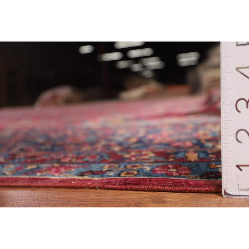 Pre-1900 Antique Kerman Ravar Persian Rug Hand-Knotted Wool Carpet - 11'10"x 21'2"