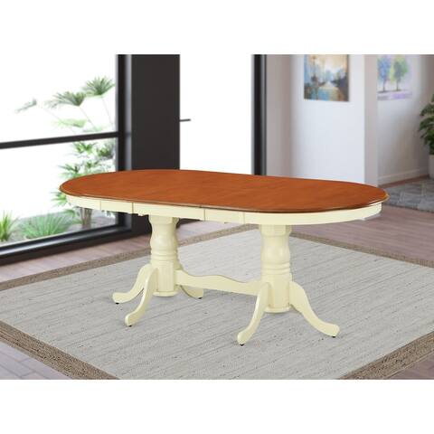 East West Furniture Dining Table with 18" butterfly Leaf (Color Options Available)