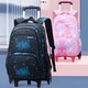 preview thumbnail 6 of 5, 3Pcs Black Galaxy Boys Rolling Backpack Set with Insulated Lunch Bag, Multi-Pocket Trolley Elementary Bookbags School Bags
