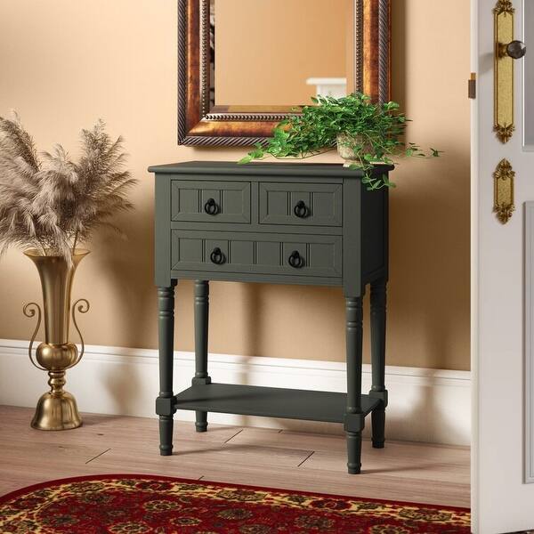 23.6'' Console Table with Three Storage Drawers for Living Room - Bed ...