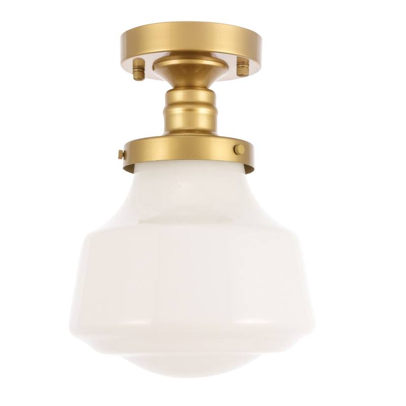 Nyle 1-Light Frosted Glass Flush mount