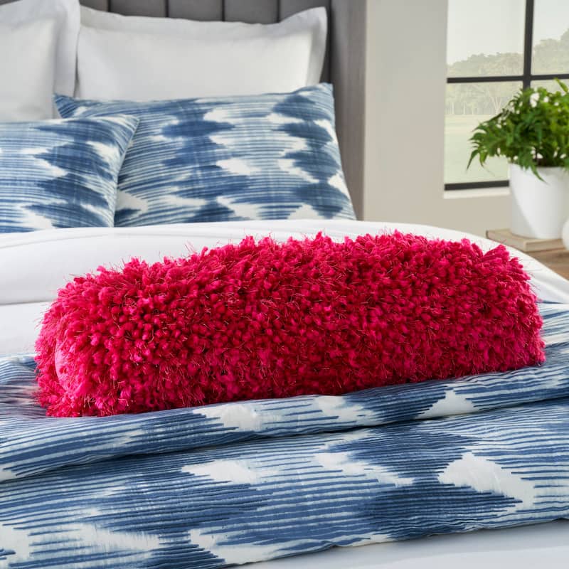 Mina Victory Shag Solid Throw Pillow