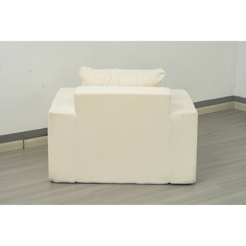Sofa in a box Foam Sofa Couch with Pillow, Bean Bag Chairs for Adults Stuffed High-Density Foam, Large Bean Bag Single Sofa