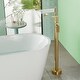 preview thumbnail 3 of 12, Freestanding Tub Faucet With Hand Sprayer Floor Mount Roman Bathtub Faucet Modern Waterfall Tub Filler Trim With Handheld Showe