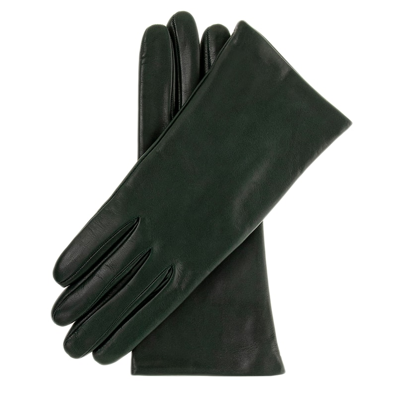 Women's Italian Cashmere Lined Leather Gloves - 7