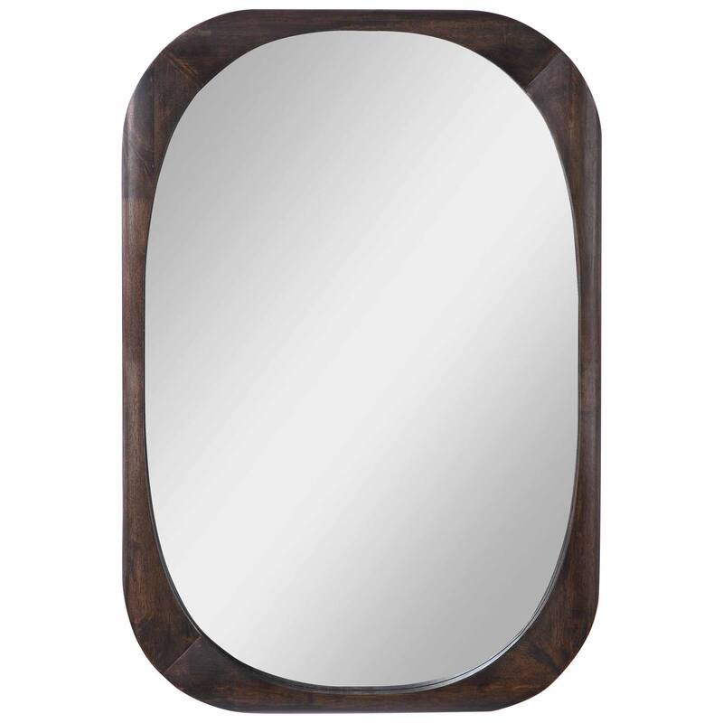Uttermost Sheldon 26"W Mid-Century Modern Wood Framed Wall Mirror - Dark Walnut