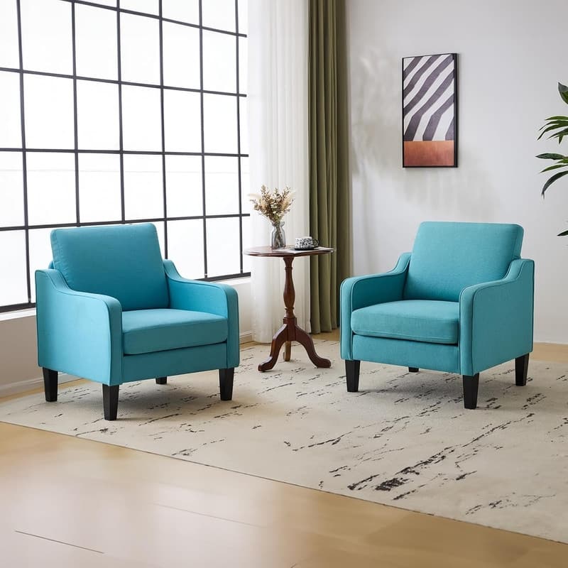 VINGLI Mid Century Modern Fabric Accent Chair
