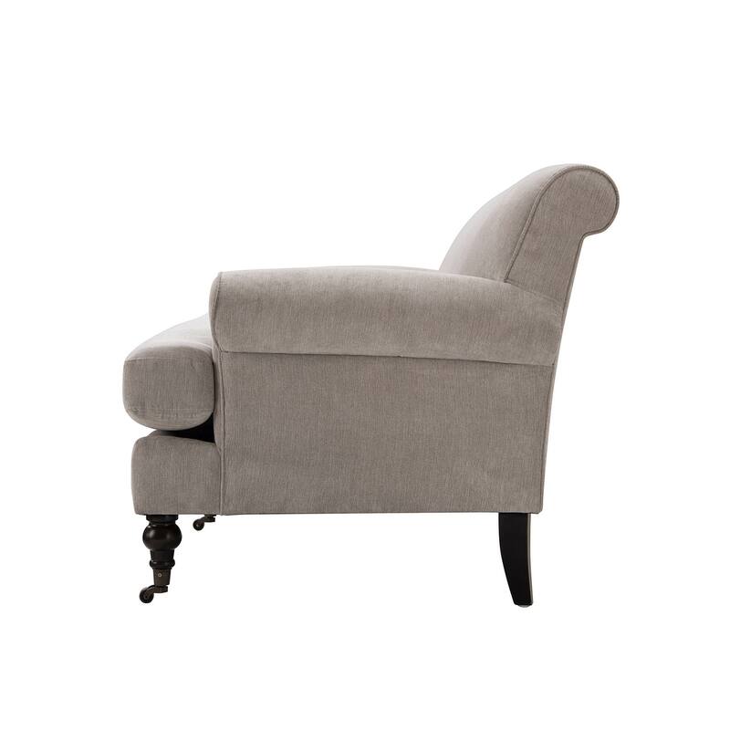 Alana Lawson 88 Inch Living Room Sofa – Three Cushion Couch with Rolled Arms and Tight Back – Minimal Assembly Required