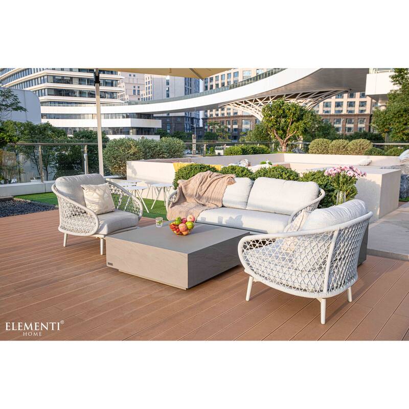 Elementi Home Colorado 40" Square Concrete Coffee Table